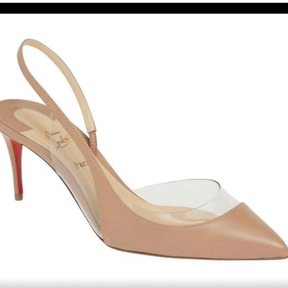 Christian Louboutin Shoes - AUTHENTIC Christian Louboutin OptiSexy 70 Nappa PVC Pumps, Sz37.5, Nude